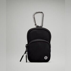 lululemon athletica Black Mini Carabiner Pouch